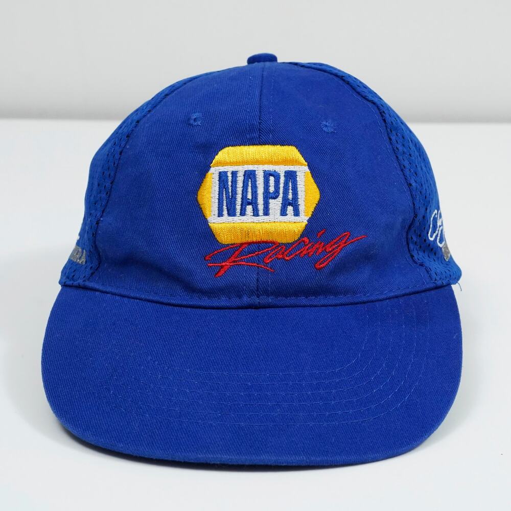 NAPA Racing Blue Mesh Snapback Hat NASCAR IndyCar Team Racing Cap Good Used